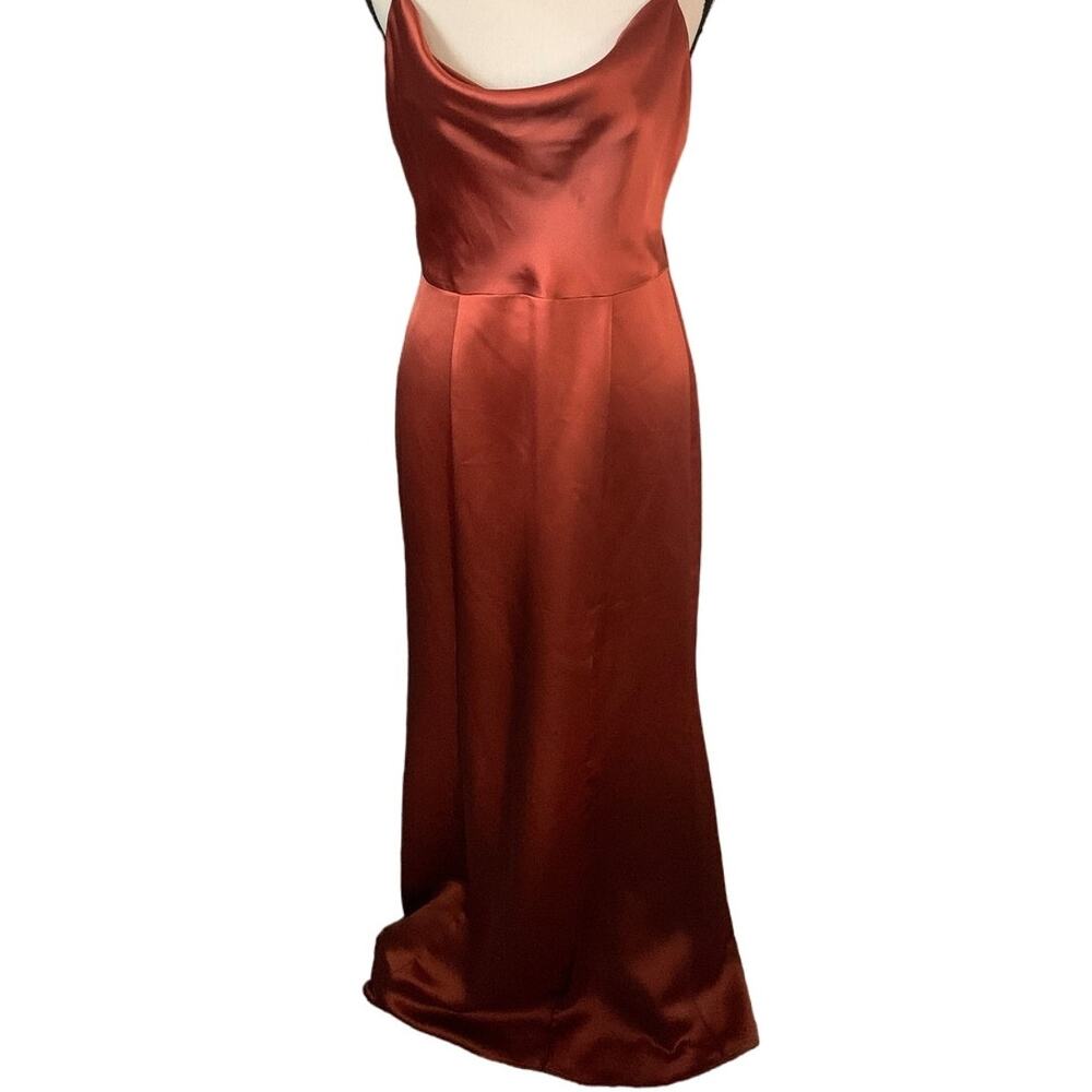 Amsale Silk Red Gown Bridesmaid Dress in Cayenne 6